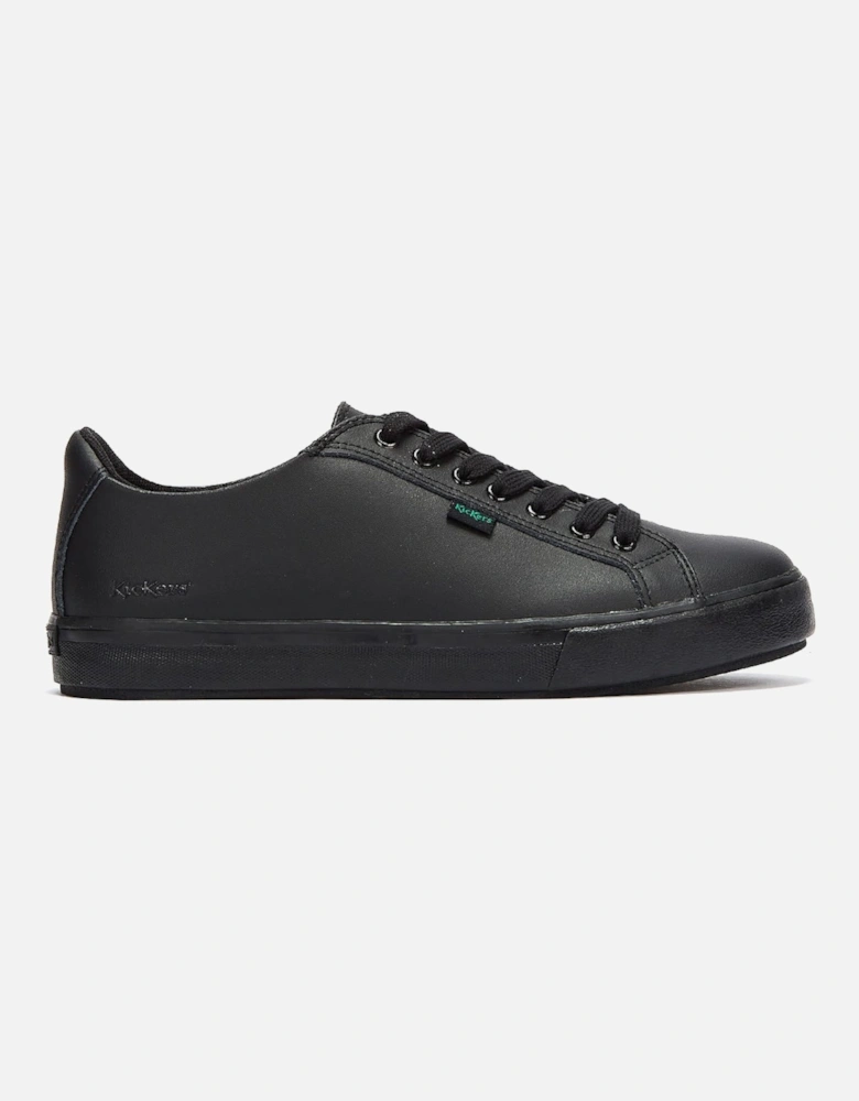 Black Leather Tovni Lacer Trainers