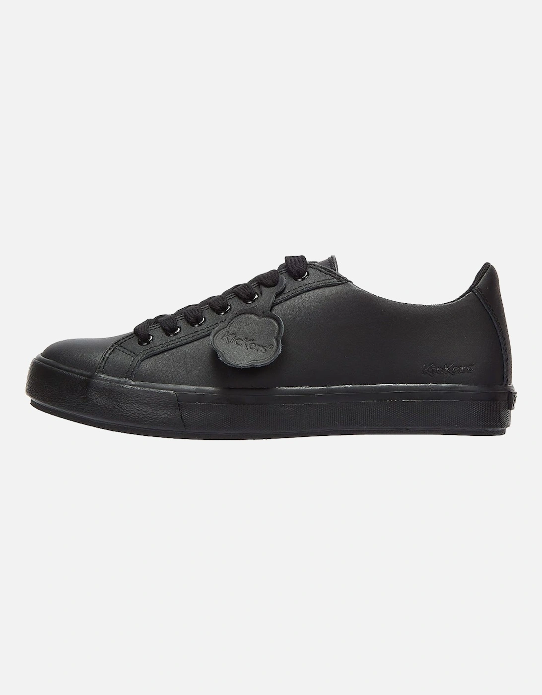 Black Leather Tovni Lacer Trainers