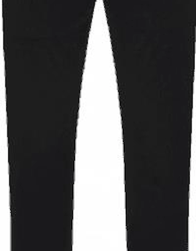 HUGO Embroidered Logo Black Chino Pants