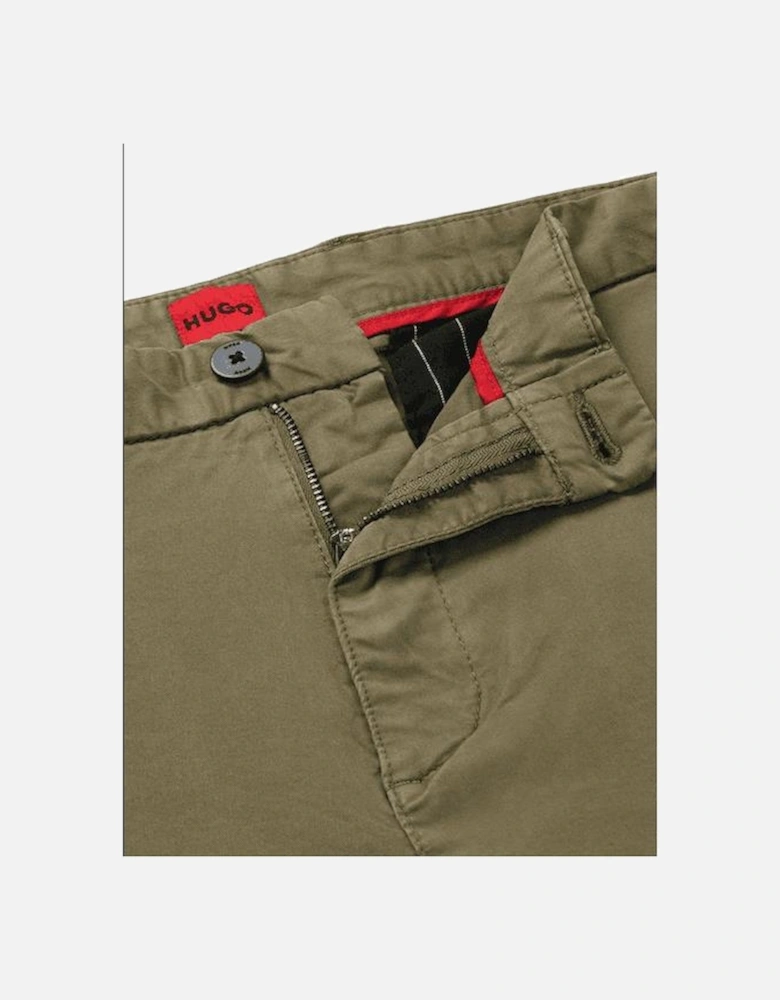 HUGO Embroidered Logo Khaki Chino Pants