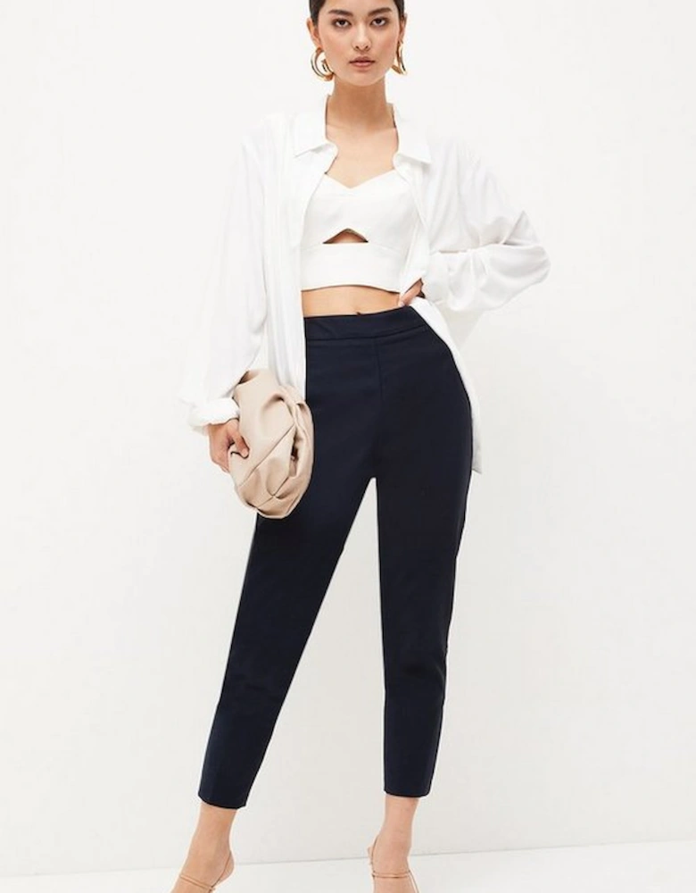 Petite Essential Techno Woven Crop Trousers
