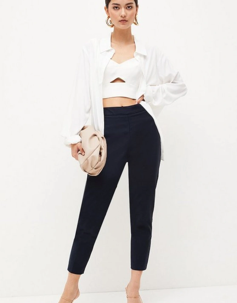 Petite Essential Techno Woven Crop Trouser