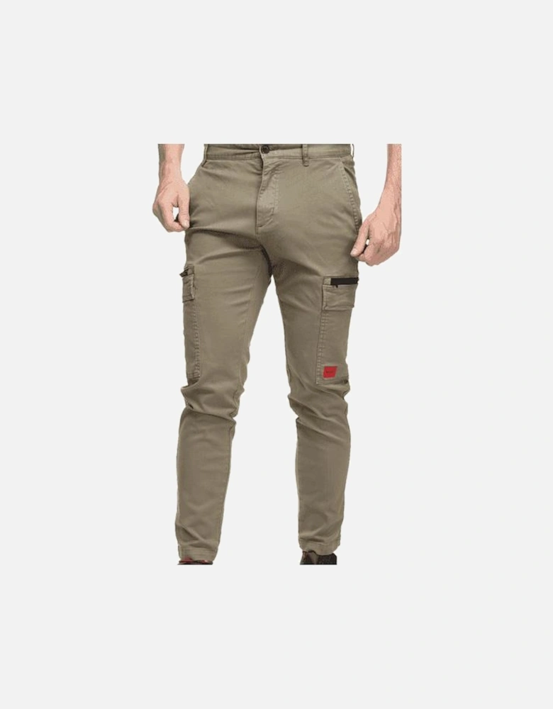 Glian231D Zip Pocket Khaki Cargo Pants