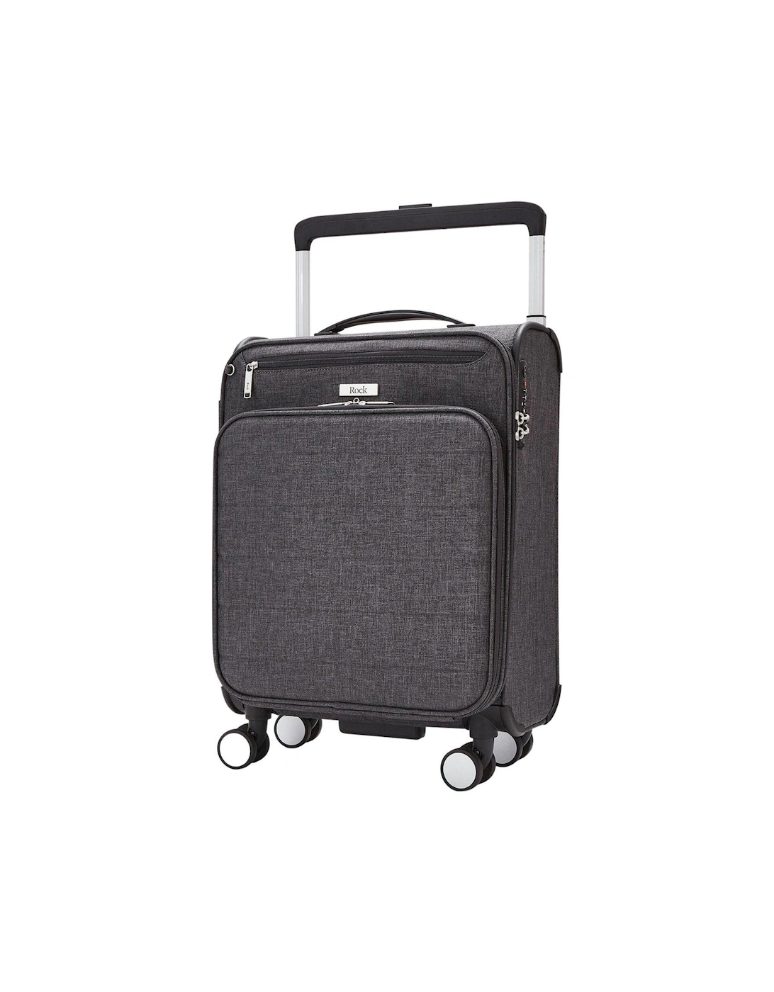 Rocklite DLX 8 Wheel Soft Unique Lightweight Cabin Suitcase - Charcoal, 2 of 1
