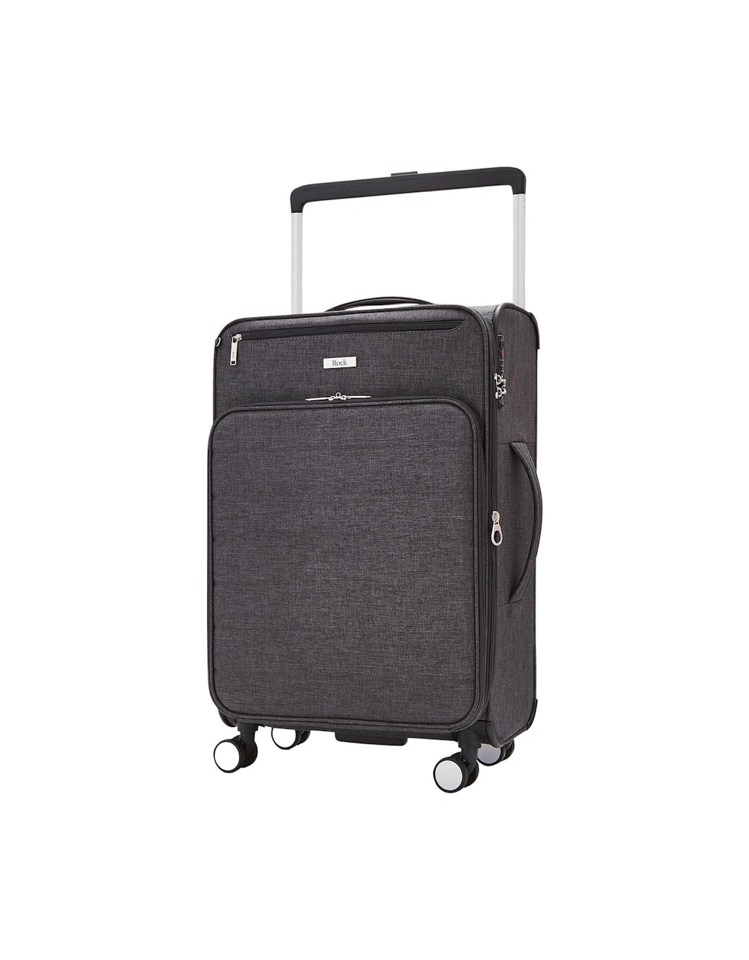 Rocklite DLX 8 Wheel Soft Unique Lightweight Medium Suitcase - Charcoal, 2 of 1