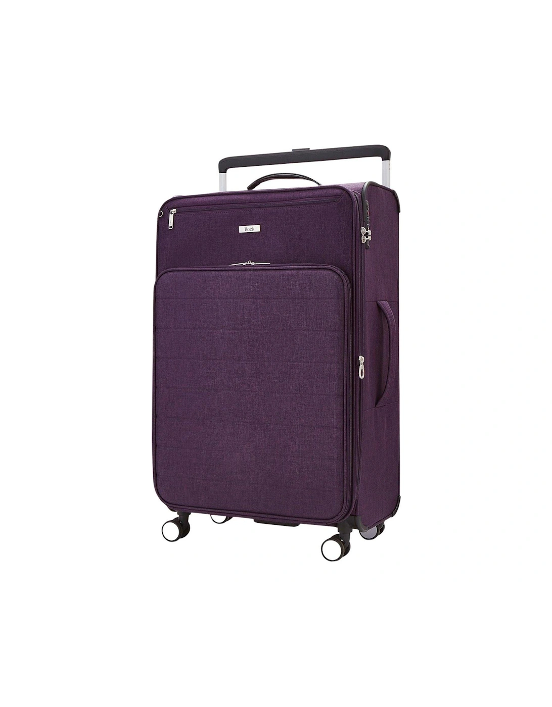 Rocklite DLX 8 Wheel Soft Unique Lightweight Large Suitcase - Purple, 2 of 1