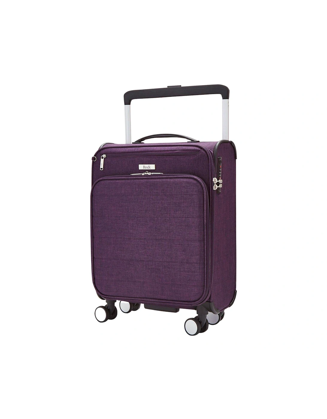 Rocklite DLX 8 Wheel Soft Unique Lightweight Cabin Suitcase - Purple, 2 of 1