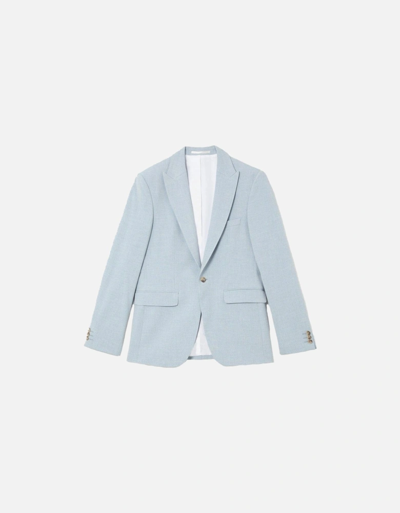 Mens End On End Single-Breasted Skinny Suit Jacket