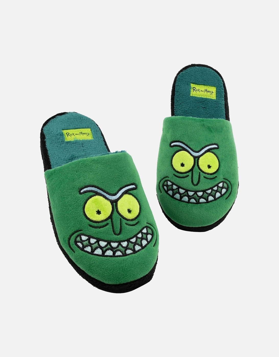 Mens Pickle Rick Slippers, 6 of 5