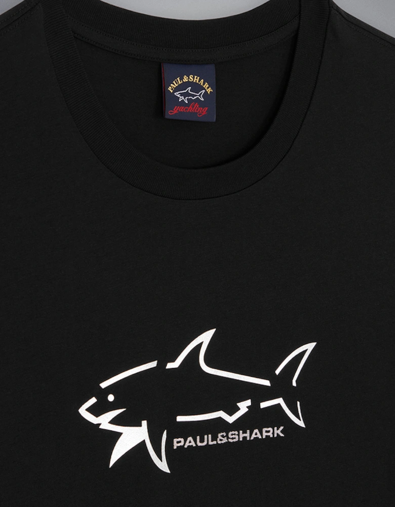 Men's Cotton T-Shirt with Shark Application