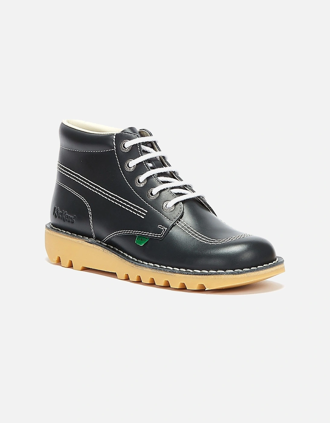 Mens Kick Hi Core Navy/Natural Leather Boots