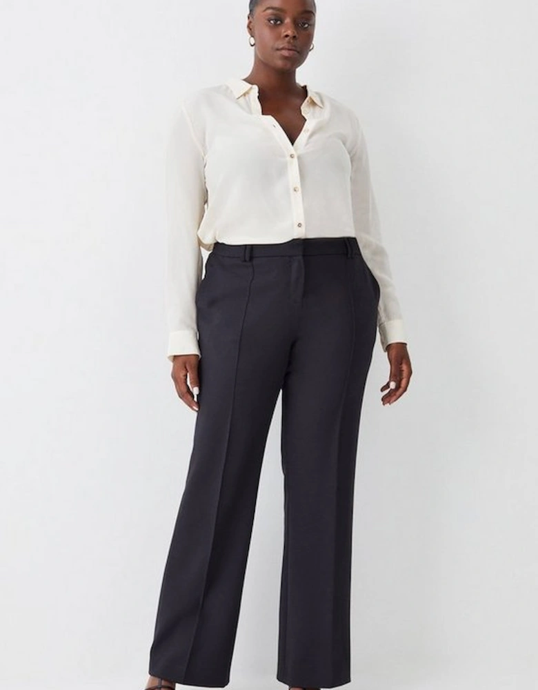 Plus Size Compact Stretch Tailored Flared Trouser