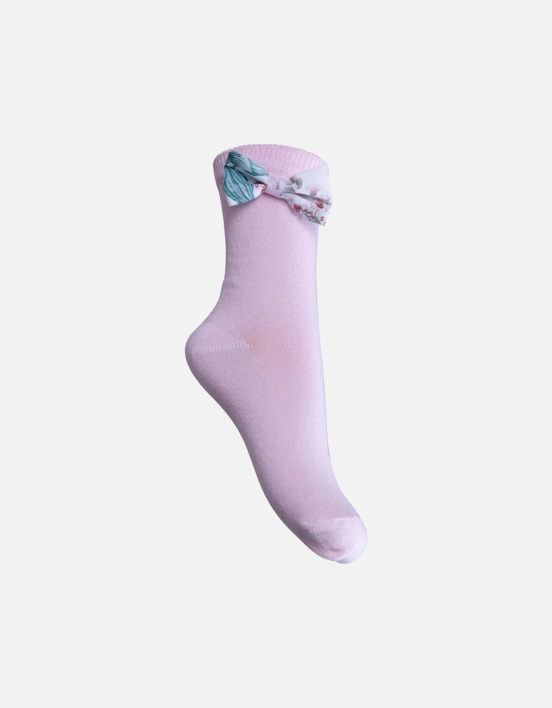 Pink Floral Socks