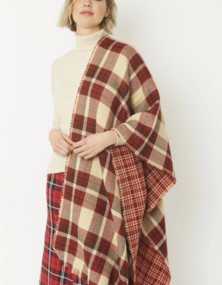 Red Cashmere Blend Wrap