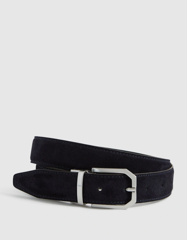 Reversible Leather And Suede Belt