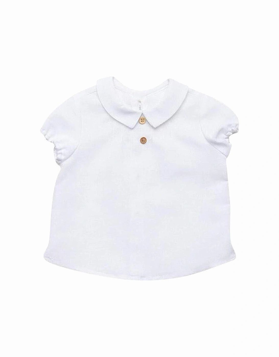 Baby Boys White Linen Shirt, 2 of 1