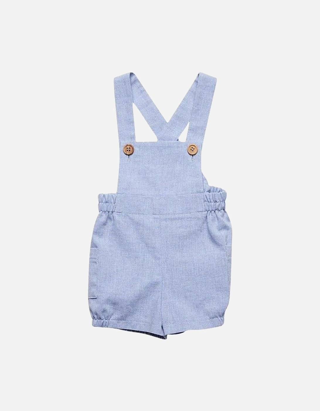 Boys Pale Blue chambray Romper, 3 of 2