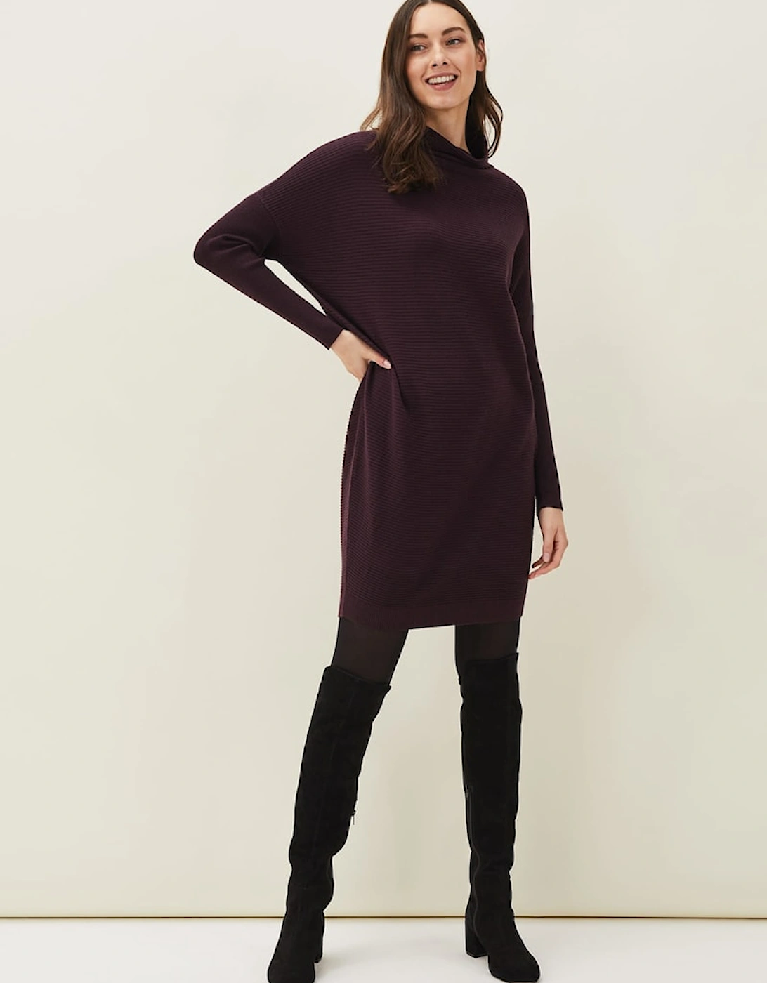 Jocelin Roll Neck Knit Dress, 7 of 6