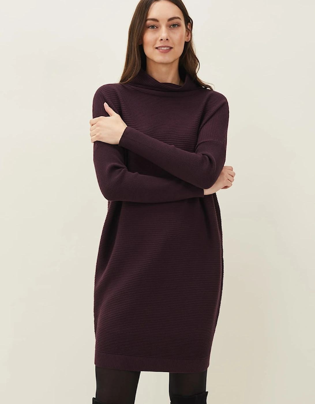 Jocelin Roll Neck Knit Dress