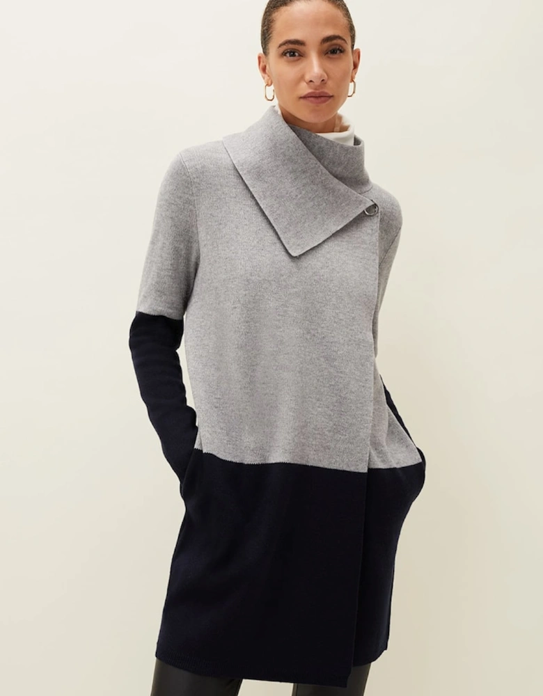 Paloma Colourblock Knit Coat