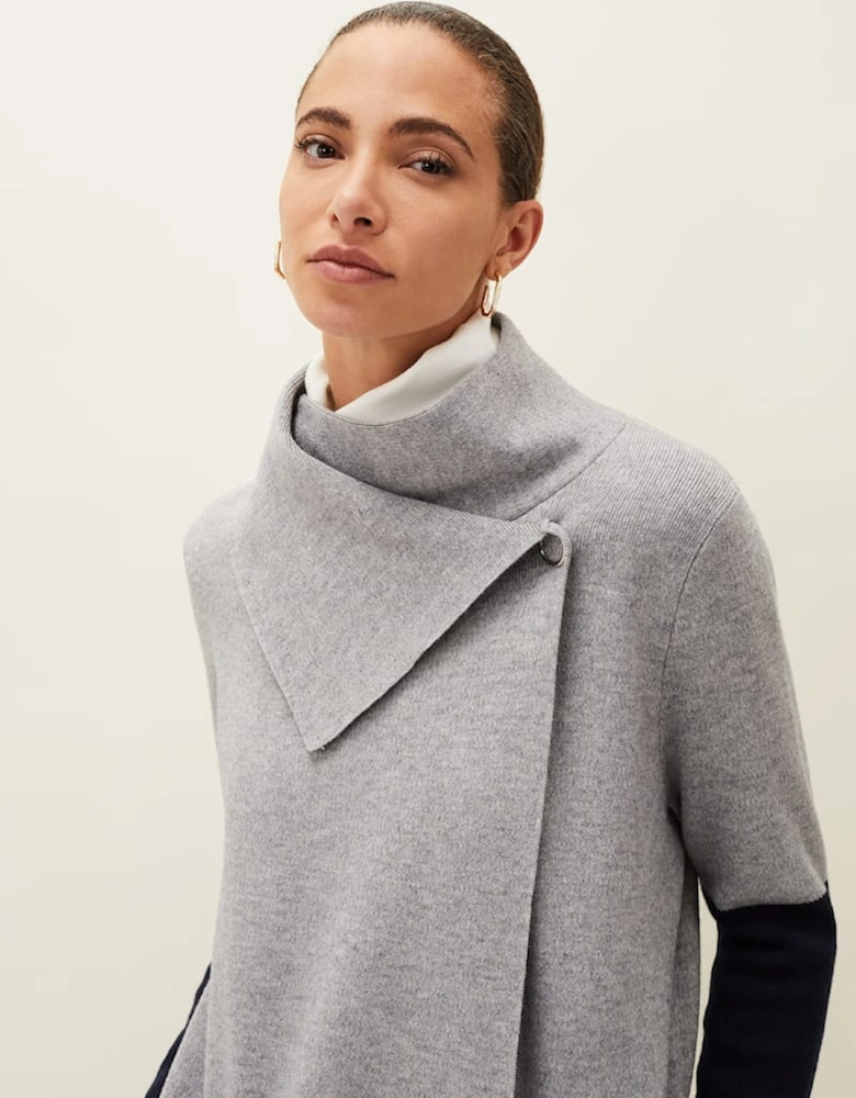 Paloma Colourblock Knit Coat