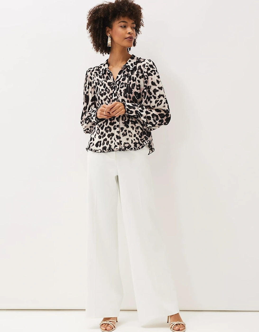 Chelsie Leopard Print Blouse