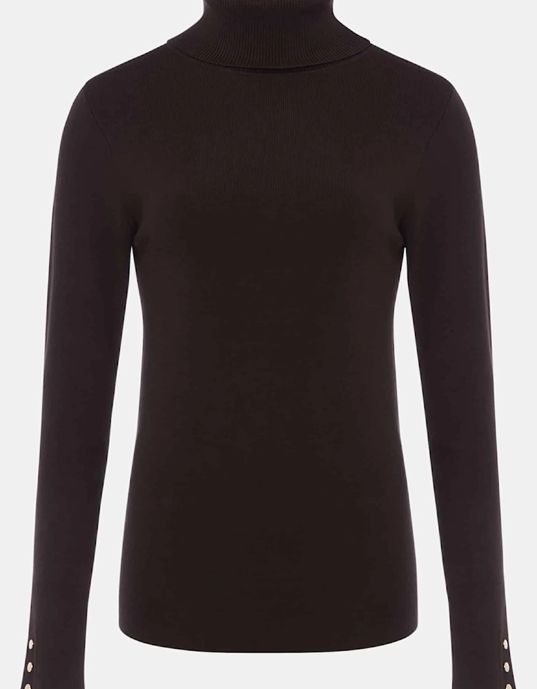 Ottilie Button Detail Roll Neck Knit