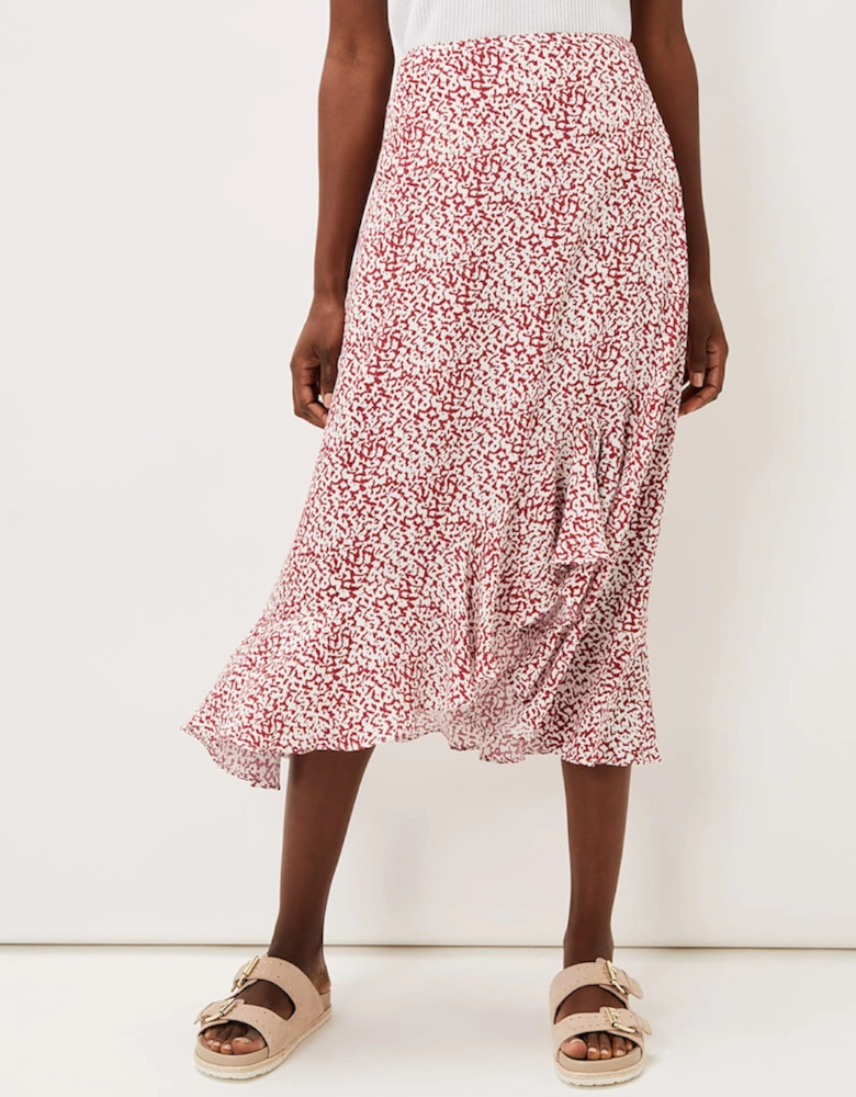 Lara Print Frill Hem Skirt