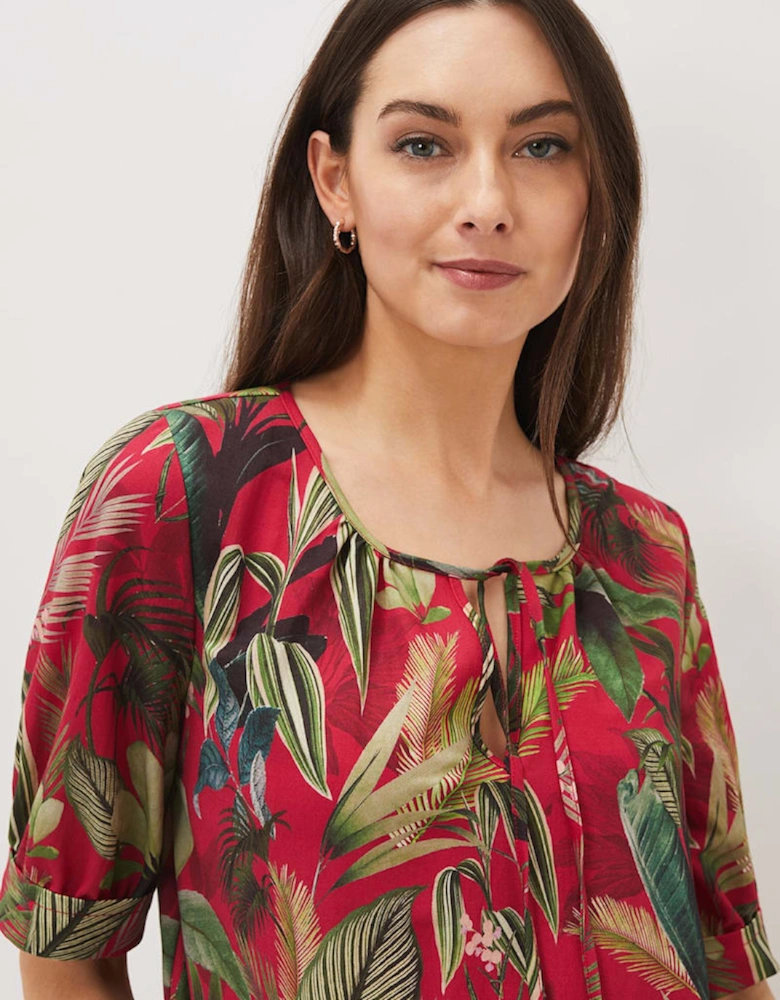 Antonia Tropical Print Top