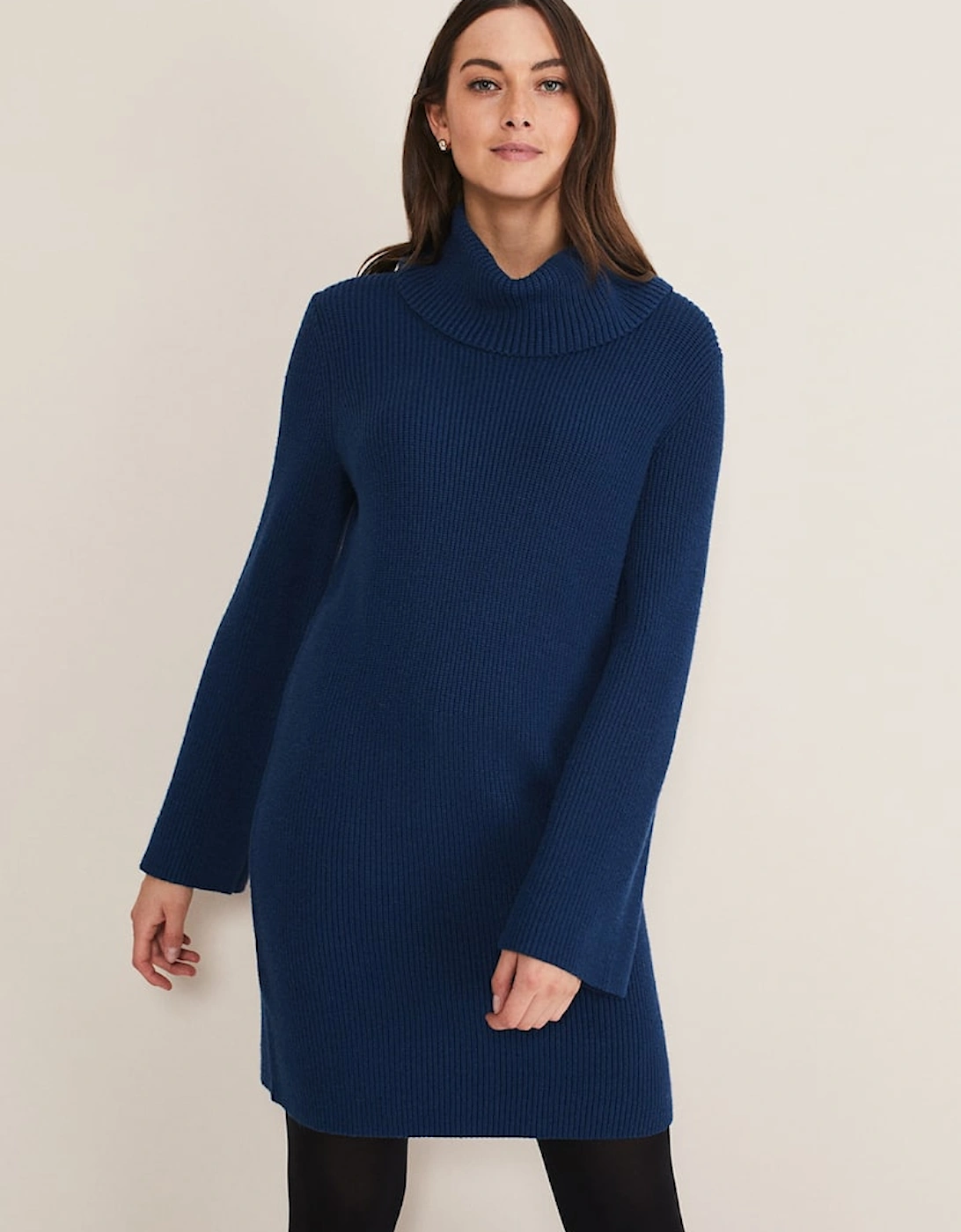Saffie Cosy Ribbed Sleeve Knit Dress, 7 of 6