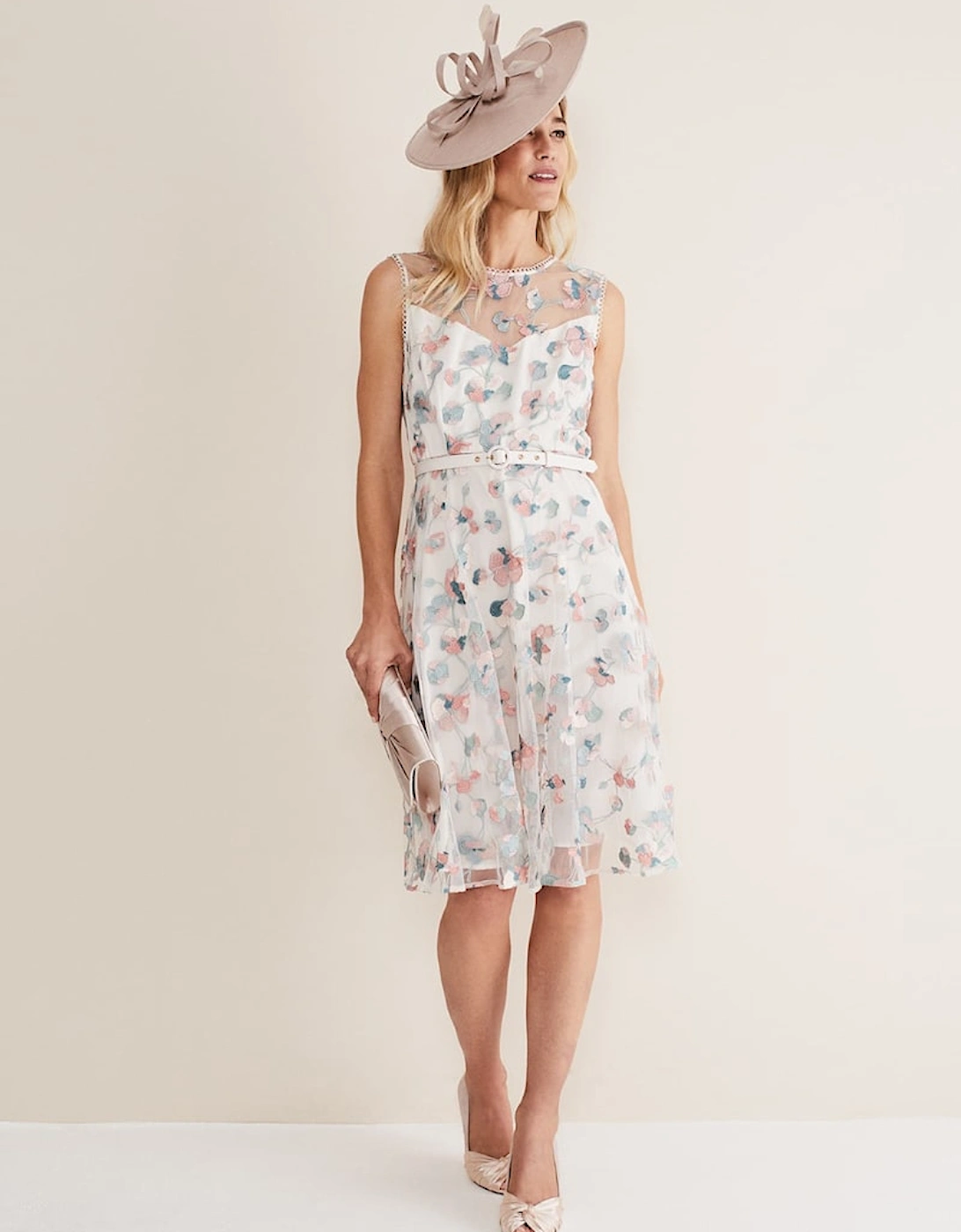 Leighton Floral Embroidered Midi Dress, 2 of 1