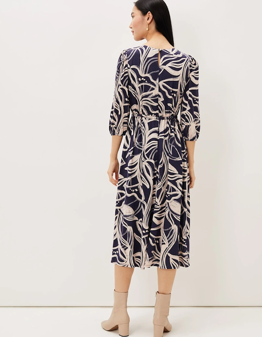 Carley Print Jersey Midi Dress