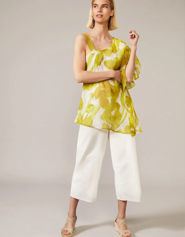 Coline Asymmetric Silk Blend Blouse