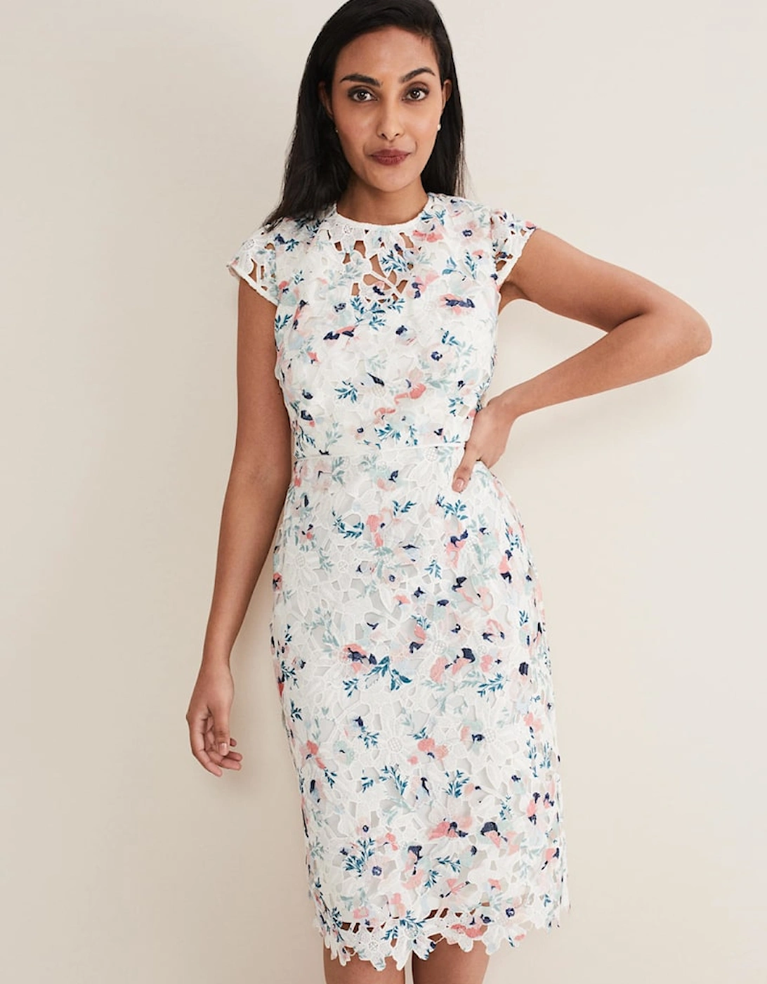 Petite Franky Floral Lace Dress, 2 of 1