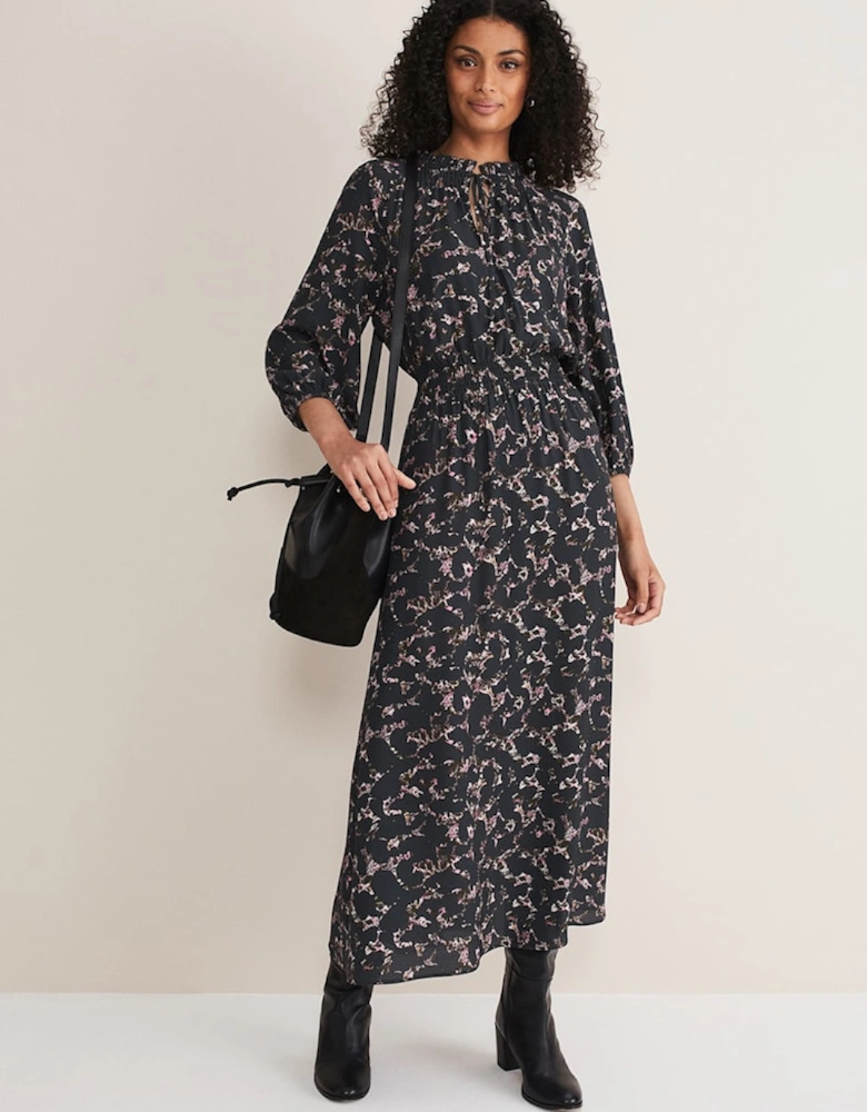 Phillipa Marble Print Midaxi Dress