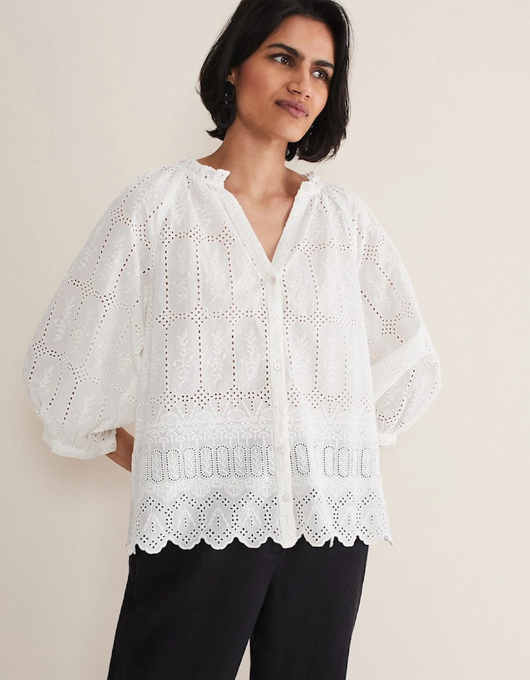 Sierra Broderie Blouse, 7 of 6