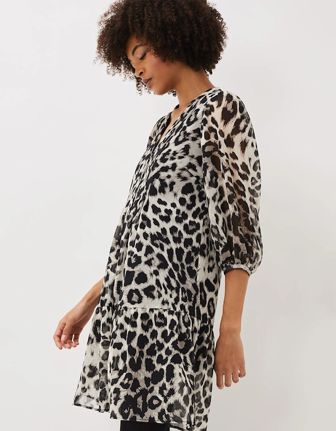 Penele Leopard Print Swing Dress