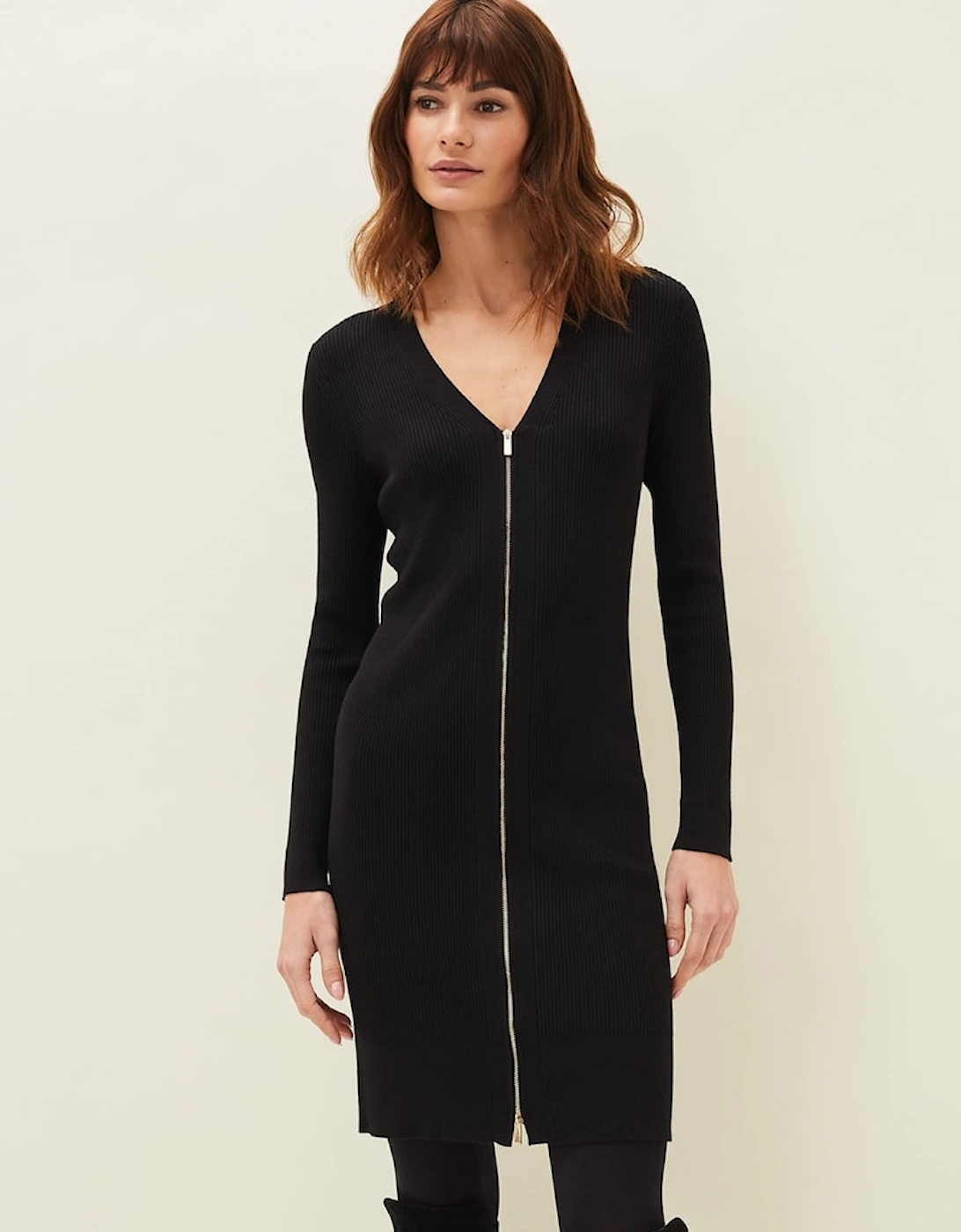 Milla Multiway Zip Ribbed Tunic Dress, 9 of 8