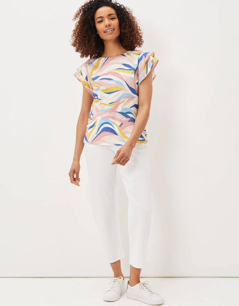 Kali Linen Multi Print Top