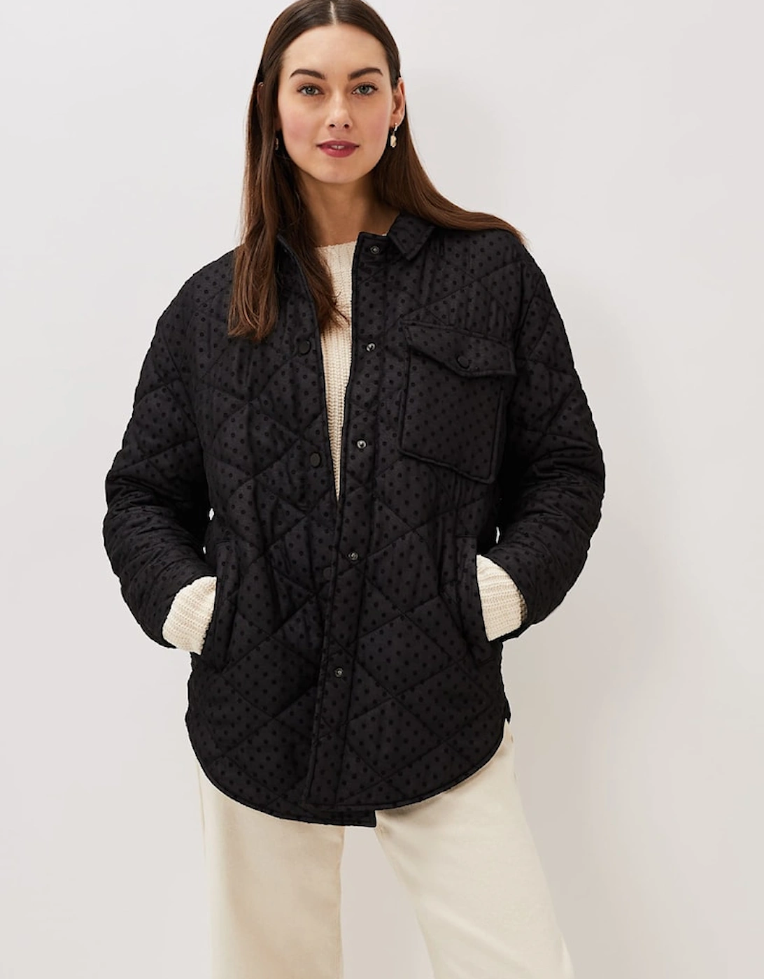 Lola Quilted Polka Dot Coat, 7 of 6