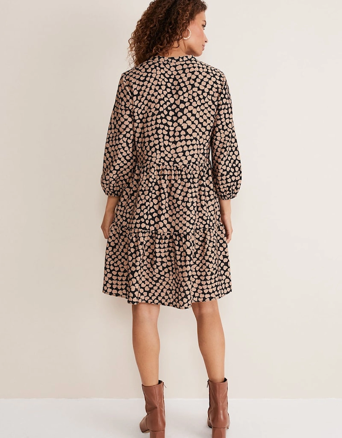 Kesia Heart Print Shirt Dress