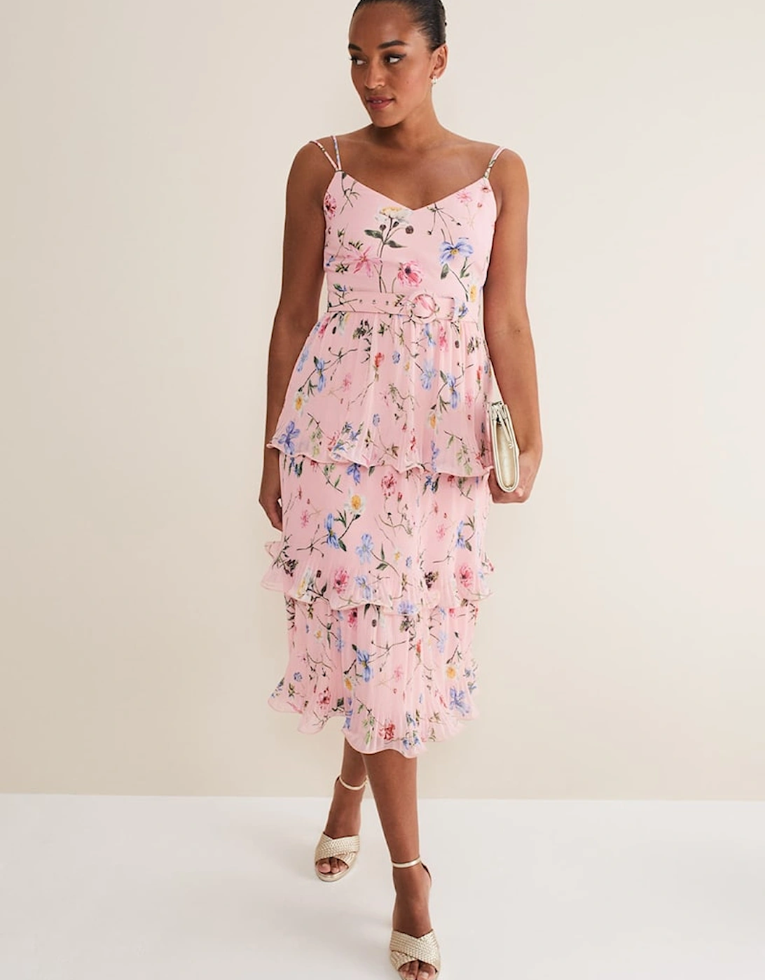 River Floral Tiered Midi Dress, 7 of 6