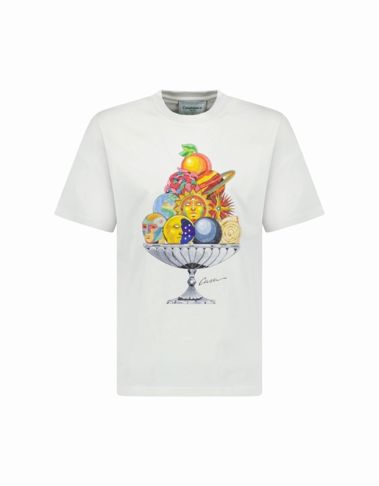 Celestial Pyramid Fruit Bowl T-shirt in White