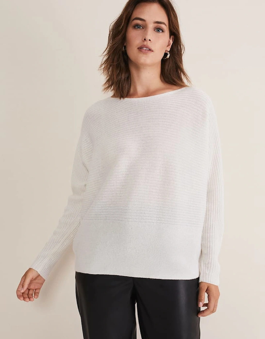 Isabella Ripple Wool Cashmere Jumper, 2 of 1