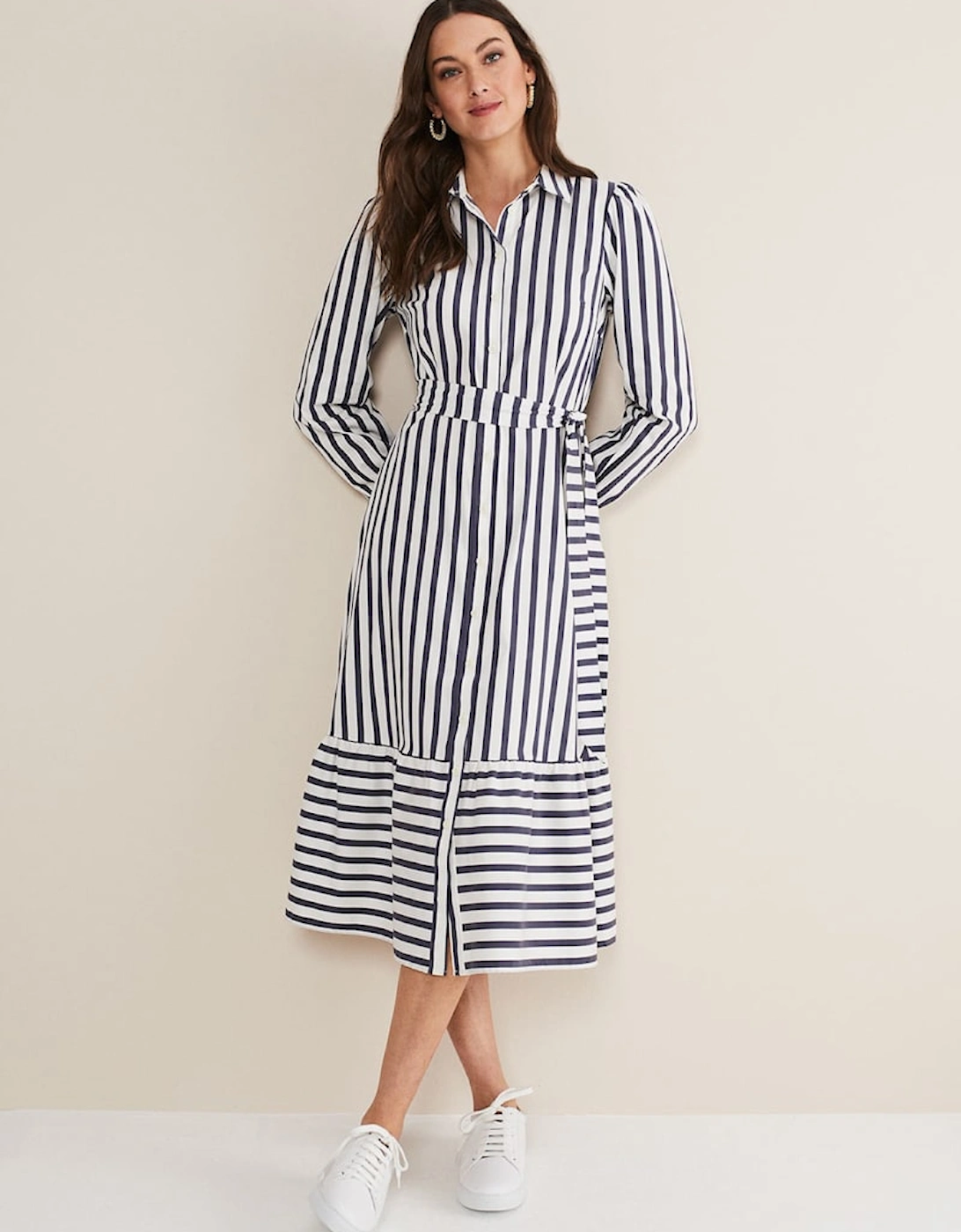 Henley Striped Midaxi Dress, 9 of 8
