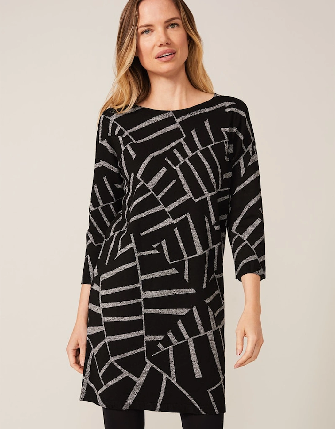 Marthe Abstract Print Knit Dress, 7 of 6