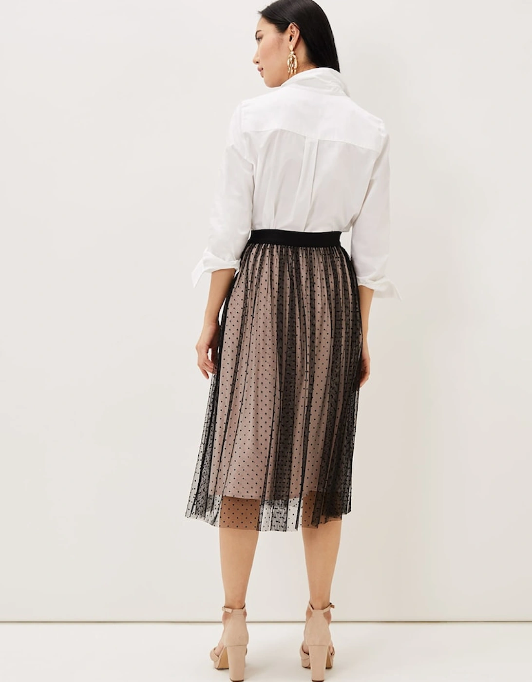 Maya Mesh Spot Skirt