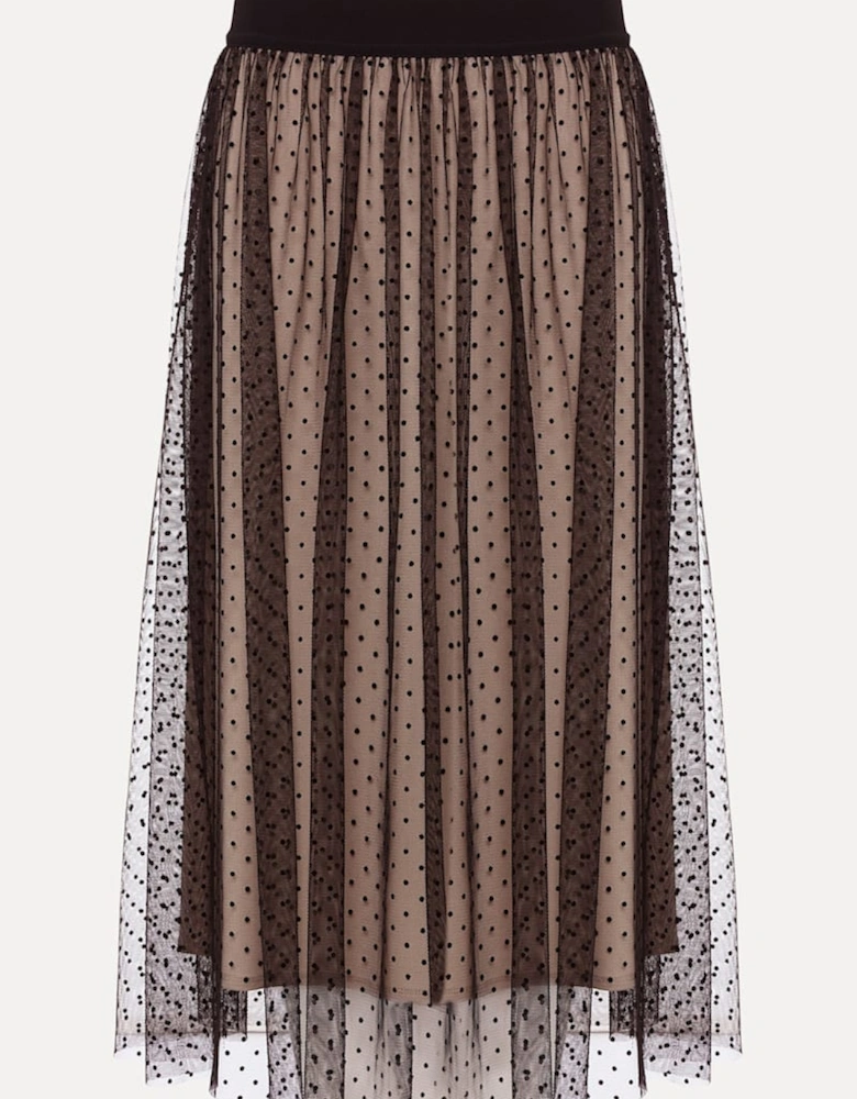 Maya Mesh Spot Skirt