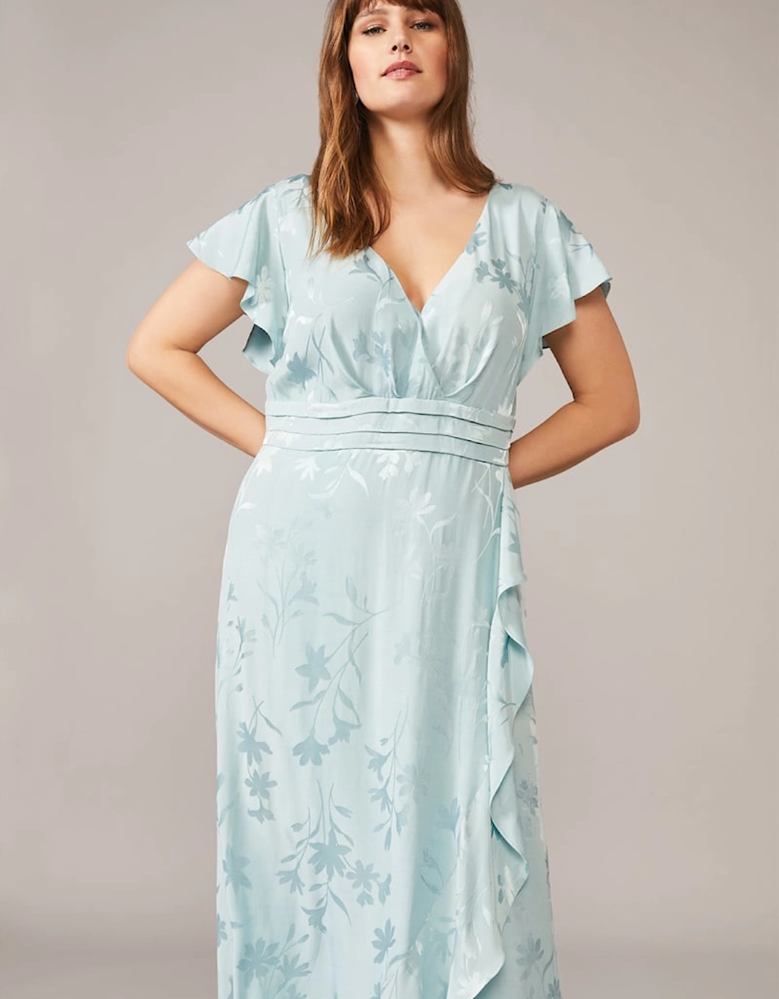 Rosie Floral Jacquard Maxi Dress