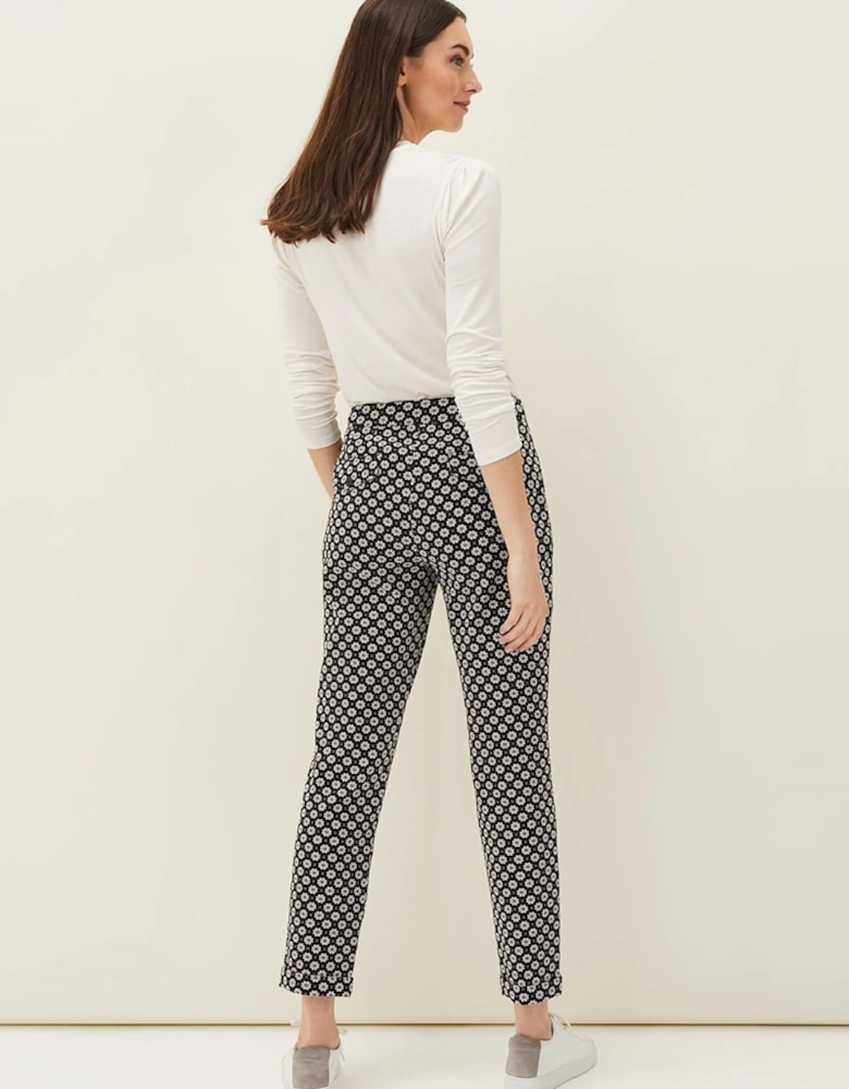Ryleigh Geometric Print Tapered Trouser